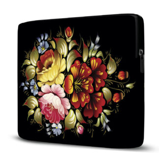 Capa para Notebook em Neoprene – CN – Floral Black Capas para Notebook Case Notebook