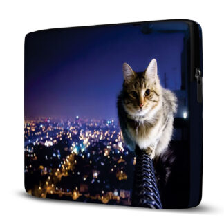 Capa para Notebook em Neoprene – CN – Gato 2 Animais Case Notebook
