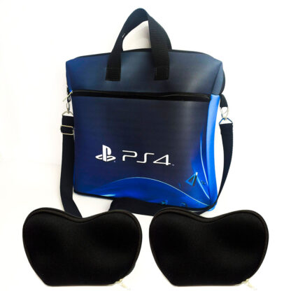 Kit Bolsa de Transporte para Videogame + 2 Capas para Controles – CN – PS4 Azul Bolsa para Videogames Case Notebook 2