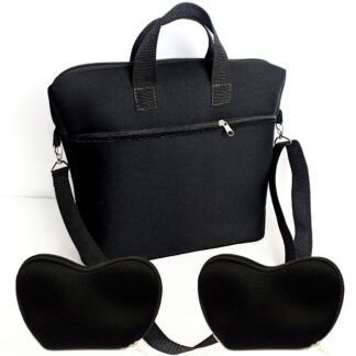 Kit Bolsa de Transporte para Videogame + 2 Capas para Controles – CN – Preto Bolsa para Videogames Case Notebook