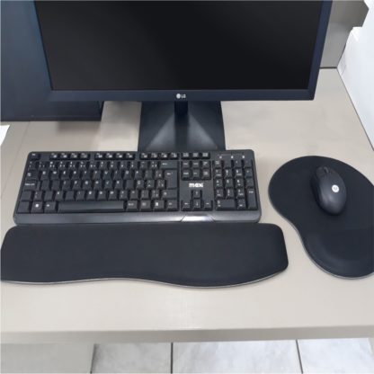 Kit Apoio de Punho Ergonômico para Teclado com Mousepad – CN – Preto Mouse Pad Case Notebook 3