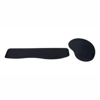 Kit Apoio de Punho Ergonômico para Teclado com Mousepad – CN – Preto Mouse Pad Case Notebook