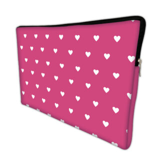 Capa para Notebook em Neoprene – CN – 15.6 Polegadas – Rosa Corações 15.6 Polegadas Case Notebook