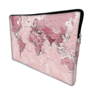Capa para Notebook em Neoprene – CN – 15.6 Polegadas – mapa rosa 15.6 Polegadas Case Notebook